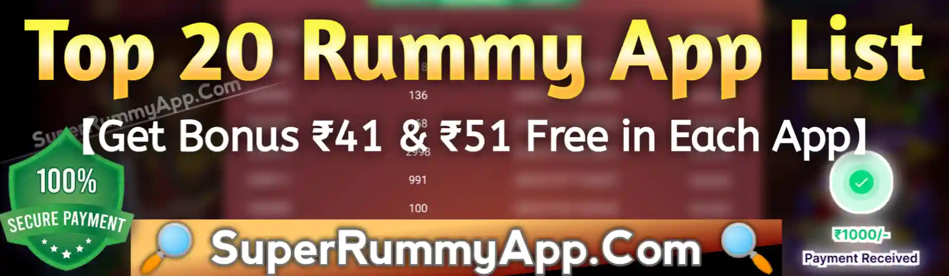 Top 20 Rummy Apps List